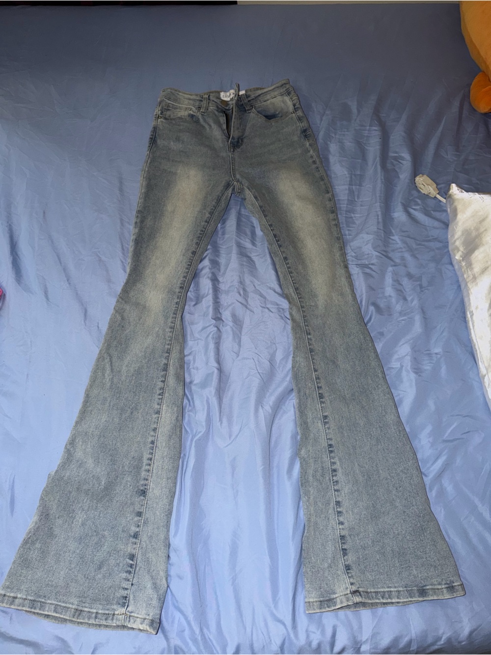 Fashion Nova Women's Light Blue Flare Jeans